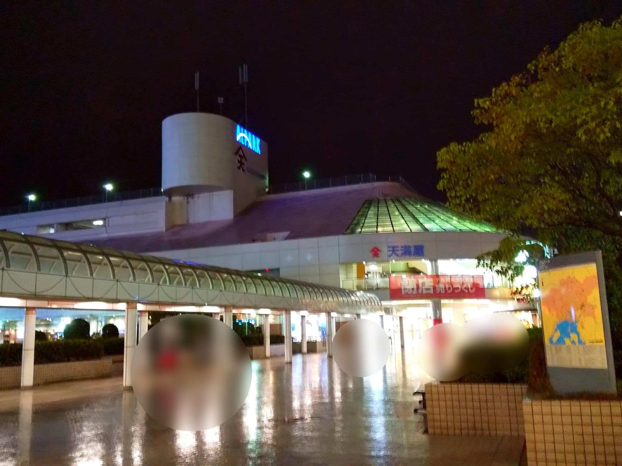 広島市郊外の複合商業施設アルパークにかつて天満屋があった。中央吹抜がシンボルで、普段使いしやすい食品売場や4階大半を子ども関連の売場にする等市内中心百貨店との差別化を図った。しかし2010年代、競合施設が周辺に急激に増加(ゆめタウン廿日市.LECT.ジアウトレット広島)。赤字が続き2020年1月31日閉店。跡地は無印.ヤマダデンキ等。家の近所にあったら毎日通って売上貢献してたのに…と悔しかった。