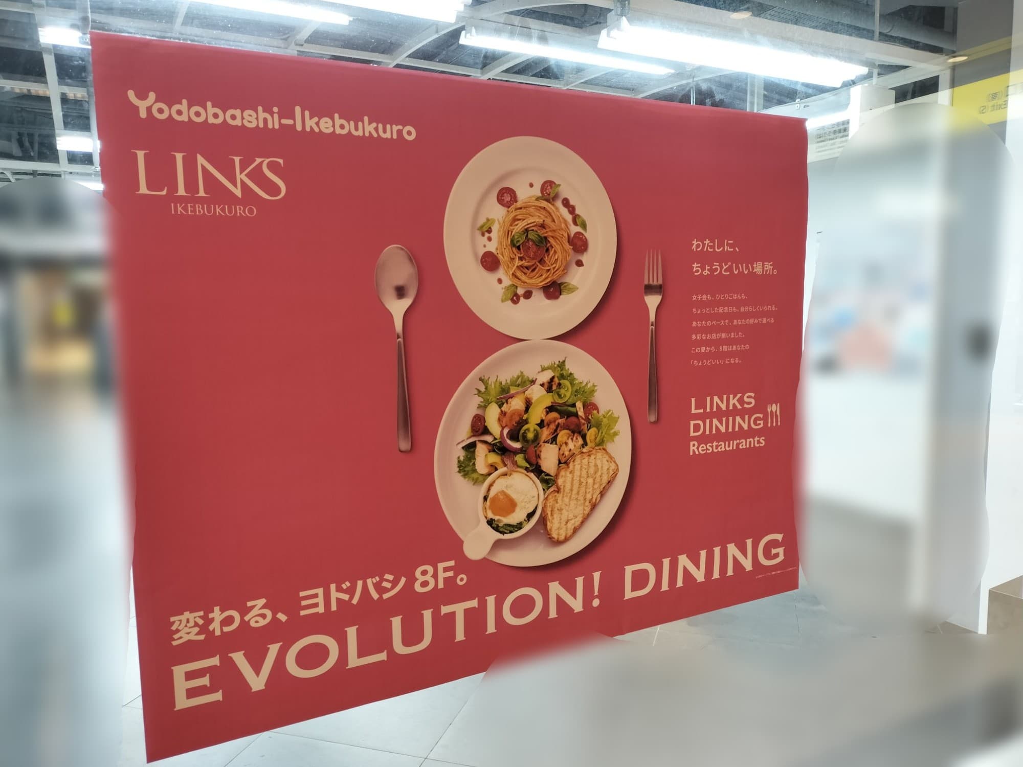 元西武池袋本店(現在リンクス池袋)8階のレストラン街リニューアル告知ポスターを発見。
徐々に西武時代のお高めの店とかが閉まってますよね…1年後のラインアップはどう変化するか注目したいところです。